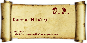 Derner Mihály névjegykártya